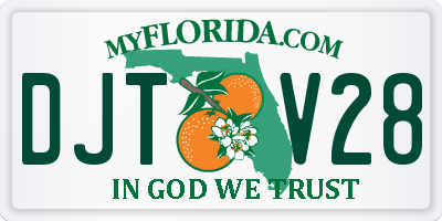 FL license plate DJTV28