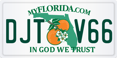 FL license plate DJTV66