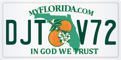 FL license plate DJTV72