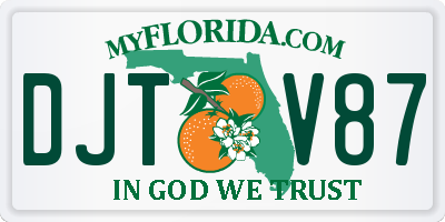 FL license plate DJTV87
