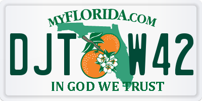 FL license plate DJTW42
