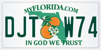 FL license plate DJTW74