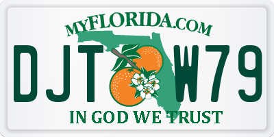 FL license plate DJTW79