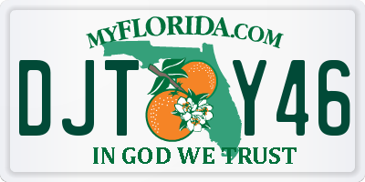 FL license plate DJTY46