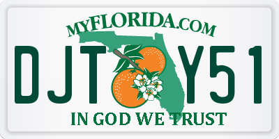 FL license plate DJTY51
