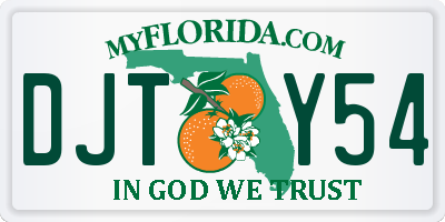 FL license plate DJTY54
