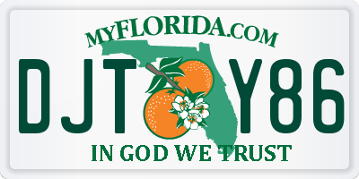 FL license plate DJTY86
