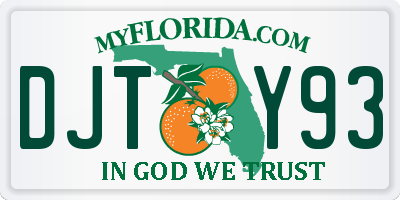 FL license plate DJTY93