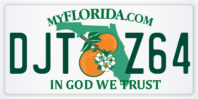 FL license plate DJTZ64