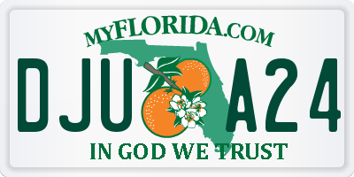FL license plate DJUA24