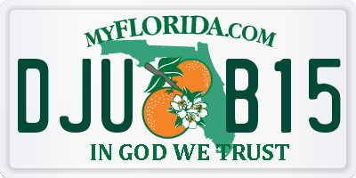 FL license plate DJUB15