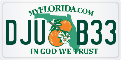 FL license plate DJUB33