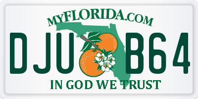FL license plate DJUB64
