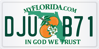 FL license plate DJUB71