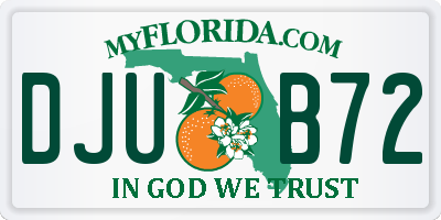 FL license plate DJUB72