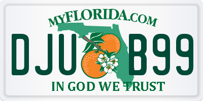 FL license plate DJUB99