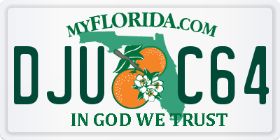 FL license plate DJUC64