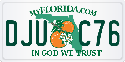 FL license plate DJUC76