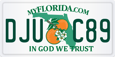 FL license plate DJUC89
