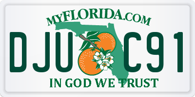 FL license plate DJUC91