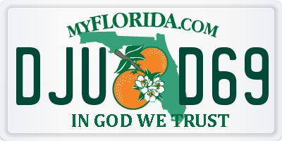 FL license plate DJUD69