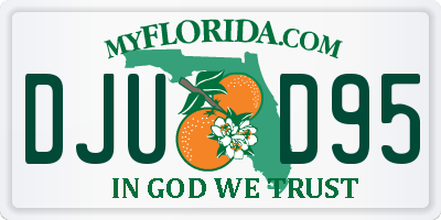 FL license plate DJUD95