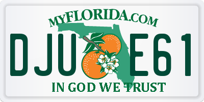 FL license plate DJUE61
