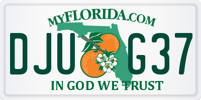FL license plate DJUG37