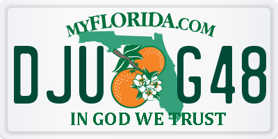 FL license plate DJUG48