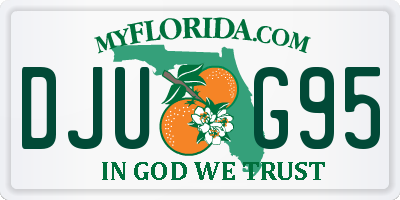 FL license plate DJUG95