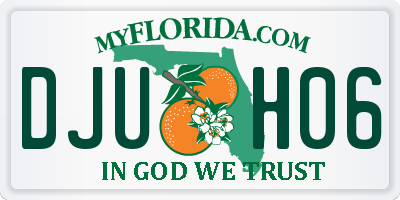 FL license plate DJUH06