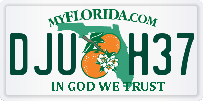 FL license plate DJUH37