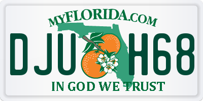 FL license plate DJUH68