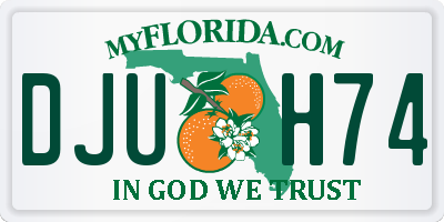 FL license plate DJUH74