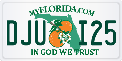 FL license plate DJUI25