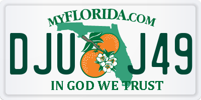 FL license plate DJUJ49