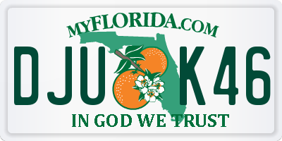 FL license plate DJUK46