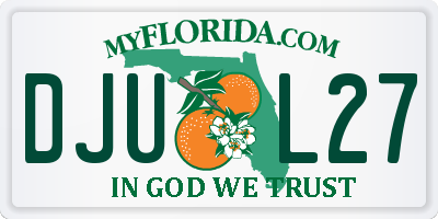 FL license plate DJUL27