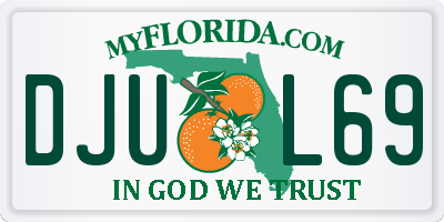 FL license plate DJUL69
