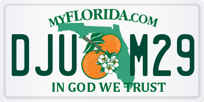 FL license plate DJUM29