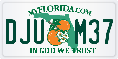 FL license plate DJUM37