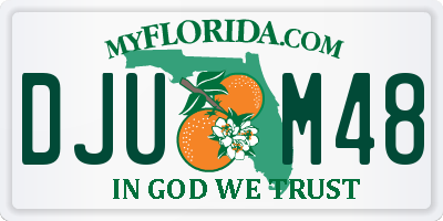 FL license plate DJUM48