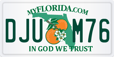 FL license plate DJUM76