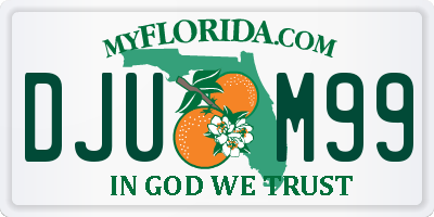 FL license plate DJUM99