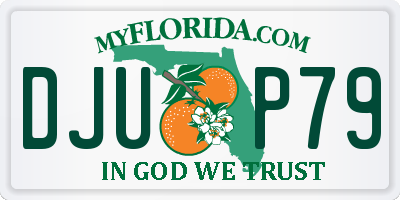 FL license plate DJUP79