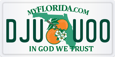 FL license plate DJUU00
