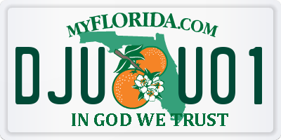 FL license plate DJUU01