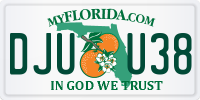 FL license plate DJUU38