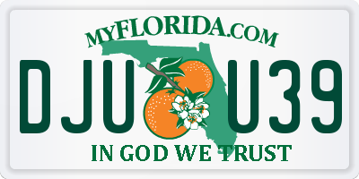 FL license plate DJUU39
