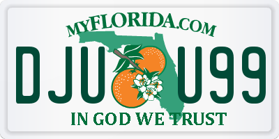 FL license plate DJUU99